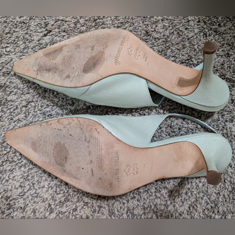 ANTONIO MELANI Cream Slingback Heels - Picture 5 of 5